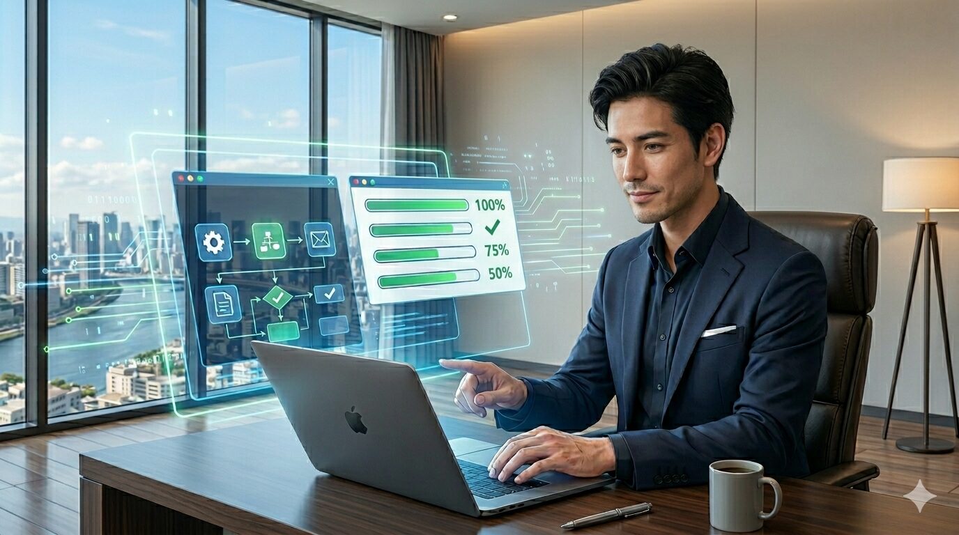 【月600時間の奇跡】予算0円・コード知識なしの一般社員が、AIを相棒に日々の業務を完全自動化した話